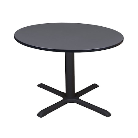 Cain Cain Square & Round Tables, Wood, Metal Top, Grey TB48RNDGY